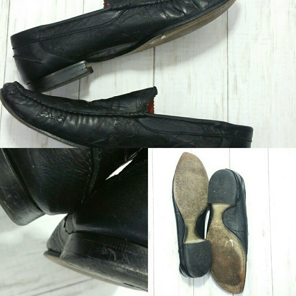JO Ghost Embossed Leather Slip On Shoes Size 11 - Picture 7 of 8